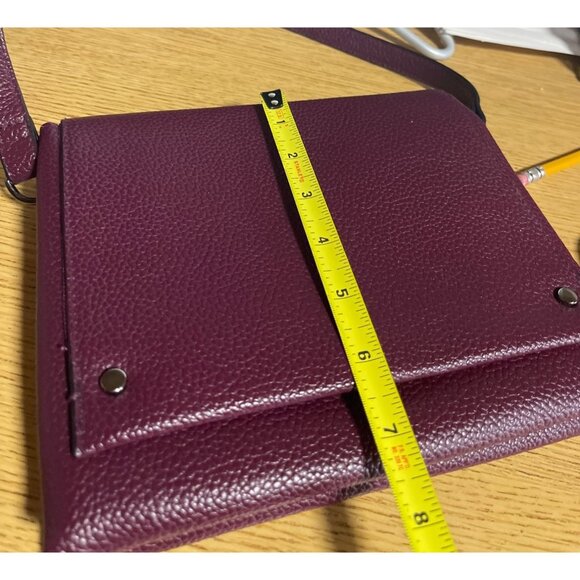 A New Day Burgundy Crossbody Bag With Adjustable Strap Pebbled Faux Leather - Picture 11 of 11
